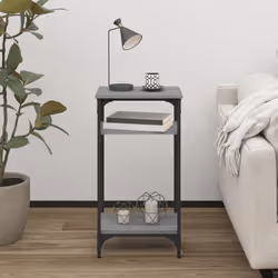 vidaXL Side Table Engineered Wood Desk Multi Colours 35x30x60 cm/40x30x75 cm - grey sonoma - Additional view 2