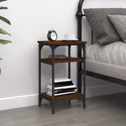 vidaXL Side Table Engineered Wood Desk Multi Colours 35x30x60 cm/40x30x75 cm - brown oak, 35 x 30 x 60 cm - Additional view 2
