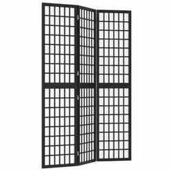 vidaXL Folding 6-Panel Room Divider Japanese Style Shoji Multi Colours/Sizes - black, 120 x 170 cm