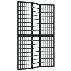 vidaXL Folding 6-Panel Room Divider Japanese Style Shoji Multi Colours/Sizes - black, 120 x 170 cm