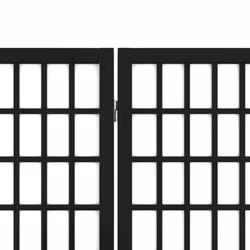 vidaXL Folding 6-Panel Room Divider Japanese Style Shoji Multi Colours/Sizes - black, 120 x 170 cm - Additional view 5