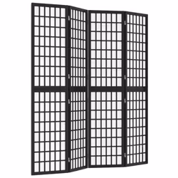 vidaXL Folding 6-Panel Room Divider Japanese Style Shoji Multi Colours/Sizes - black, 160 x 170 cm