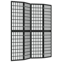 vidaXL Folding 6-Panel Room Divider Japanese Style Shoji Multi Colours/Sizes - black, 160 x 170 cm