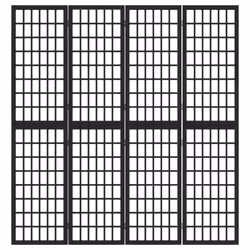 vidaXL Folding 6-Panel Room Divider Japanese Style Shoji Multi Colours/Sizes - black, 160 x 170 cm