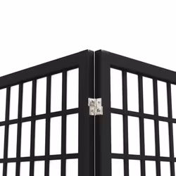 vidaXL Folding 6-Panel Room Divider Japanese Style Shoji Multi Colours/Sizes - black, 160 x 170 cm - Additional view 4