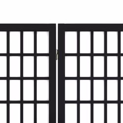 vidaXL Folding 6-Panel Room Divider Japanese Style Shoji Multi Colours/Sizes - black, 160 x 170 cm - Additional view 5