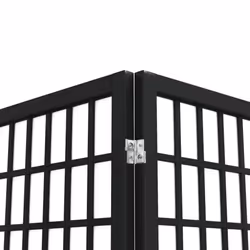 vidaXL Folding 6-Panel Room Divider Japanese Style Shoji Multi Colours/Sizes - black, 240 x 170 cm - Additional view 4