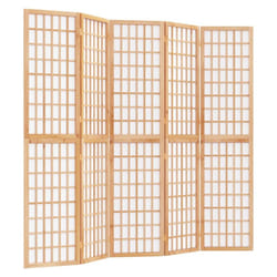 vidaXL Folding 6-Panel Room Divider Japanese Style Shoji Multi Colours/Sizes - brown, 200 x 170 cm