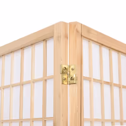 vidaXL Folding 6-Panel Room Divider Japanese Style Shoji Multi Colours/Sizes - brown, 200 x 170 cm - Additional view 4
