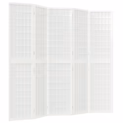 vidaXL Folding 6-Panel Room Divider Japanese Style Shoji Multi Colours/Sizes - white, 200 x 170 cm