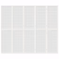 vidaXL Folding 6-Panel Room Divider Japanese Style Shoji Multi Colours/Sizes - white, 200 x 170 cm