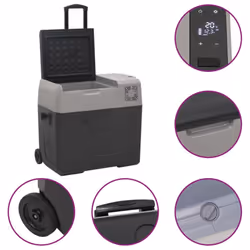 vidaXL Cool Box with Wheel and Handle Cooler Box 25 L Black and Grey PP and PE - 30 L - Additional view 7