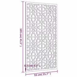 vidaXL Garden Wall Decoration Wall Art Wall Decor Corten Steel Moorish Design