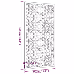 vidaXL Garden Wall Decoration Wall Art Wall Decor Corten Steel Moorish Design - Additional view 4