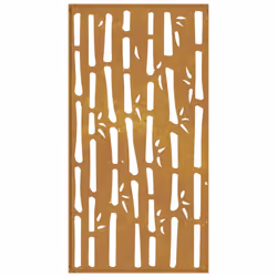 vidaXL Garden Wall Decoration Wall Art Wall Decor Corten Steel Bamboo Design