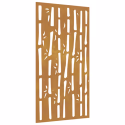 vidaXL Garden Wall Decoration Wall Art Wall Decor Corten Steel Bamboo Design