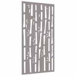 vidaXL Garden Wall Decoration Wall Art Wall Decor Corten Steel Bamboo Design - Additional view 4