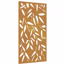 vidaXL Garden Wall Decoration Wall Art Decor Corten Steel Bamboo Leaf Design - Additional view 4