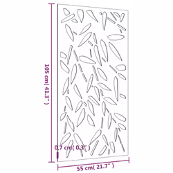 vidaXL Garden Wall Decoration Wall Art Decor Corten Steel Bamboo Leaf Design - Additional view 8