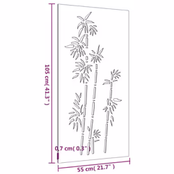 vidaXL Garden Wall Decoration Wall Art Wall Decor Corten Steel Bamboo Design
