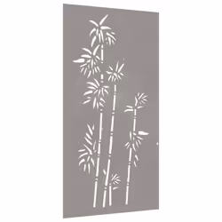 vidaXL Garden Wall Decoration Wall Art Wall Decor Corten Steel Bamboo Design - Additional view 4