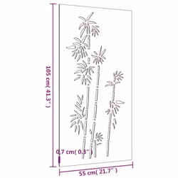 vidaXL Garden Wall Decoration Wall Art Wall Decor Corten Steel Bamboo Design - Additional view 8
