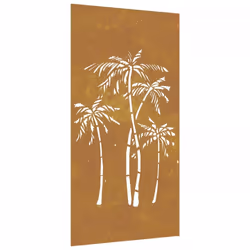 vidaXL Garden Wall Decoration Wall Art Decor Corten Steel Palm Tree Design