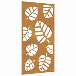 vidaXL Garden Wall Decoration Wall Art Wall Decor Corten Steel Leaf Design - Additional view 4