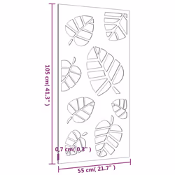 vidaXL Garden Wall Decoration Wall Art Wall Decor Corten Steel Leaf Design - Additional view 6
