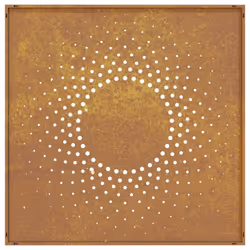 vidaXL Garden Wall Decoration Wall Art Wall Decor Corten Steel Sun Design - Additional view 6