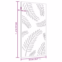 vidaXL Garden Wall Decoration Wall Art Wall Decor Corten Steel Leaf Design