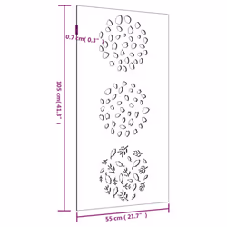 vidaXL Garden Wall Decoration Wall Art Wall Decor Corten Steel Leaf Design