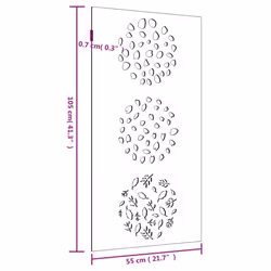 vidaXL Garden Wall Decoration Wall Art Wall Decor Corten Steel Leaf Design - Additional view 8