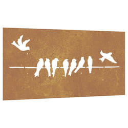 vidaXL Garden Wall Decoration Wall Art Wall Decor Corten Steel Bird Design