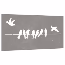 vidaXL Garden Wall Decoration Wall Art Wall Decor Corten Steel Bird Design