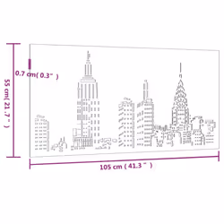 vidaXL Garden Wall Decoration Wall Art Wall Decor Corten Steel Skyline Design