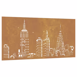 vidaXL Garden Wall Decoration Wall Art Wall Decor Corten Steel Skyline Design - Additional view 4