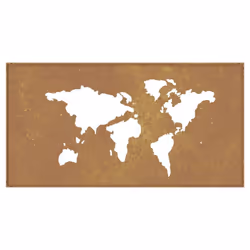 vidaXL Garden Wall Decoration Wall Art Decor Corten Steel World Map Design