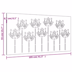 vidaXL Garden Wall Decoration Wall Art Wall Decor Corten Steel Flower Design