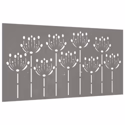 vidaXL Garden Wall Decoration Wall Art Wall Decor Corten Steel Flower Design - Additional view 4