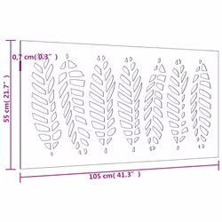 vidaXL Garden Wall Decoration Wall Art Wall Decor Corten Steel Leaf Design - Additional view 4