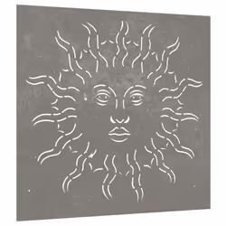 vidaXL Garden Wall Decoration Wall Art Wall Decor Corten Steel Sun Design - Additional view 5
