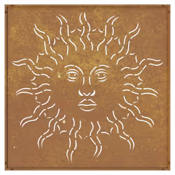 vidaXL Garden Wall Decoration Wall Art Wall Decor Corten Steel Sun Design - Additional view 6