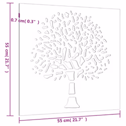 vidaXL Garden Wall Decoration Wall Art Wall Decor Corten Steel Tree Design - Additional view 4