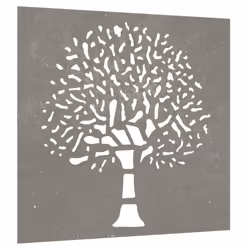 vidaXL Garden Wall Decoration Wall Art Wall Decor Corten Steel Tree Design - Additional view 5