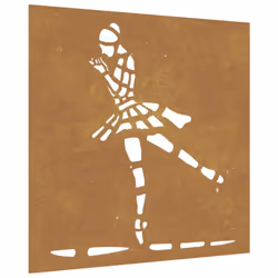 vidaXL Garden Wall Decoration Wall Art Decor Corten Steel Ballet Dancer Design - Additional view 2