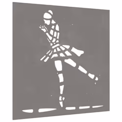 vidaXL Garden Wall Decoration Wall Art Decor Corten Steel Ballet Dancer Design - Additional view 3