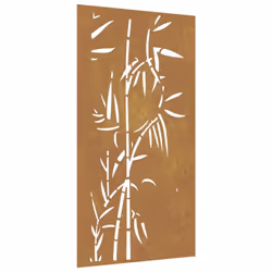 vidaXL Garden Wall Decoration Wall Art Wall Decor Corten Steel Bamboo Design - Additional view 5