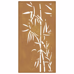 vidaXL Garden Wall Decoration Wall Art Wall Decor Corten Steel Bamboo Design - Additional view 6