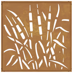 vidaXL Garden Wall Decoration Wall Art Wall Decor Corten Steel Grass Design